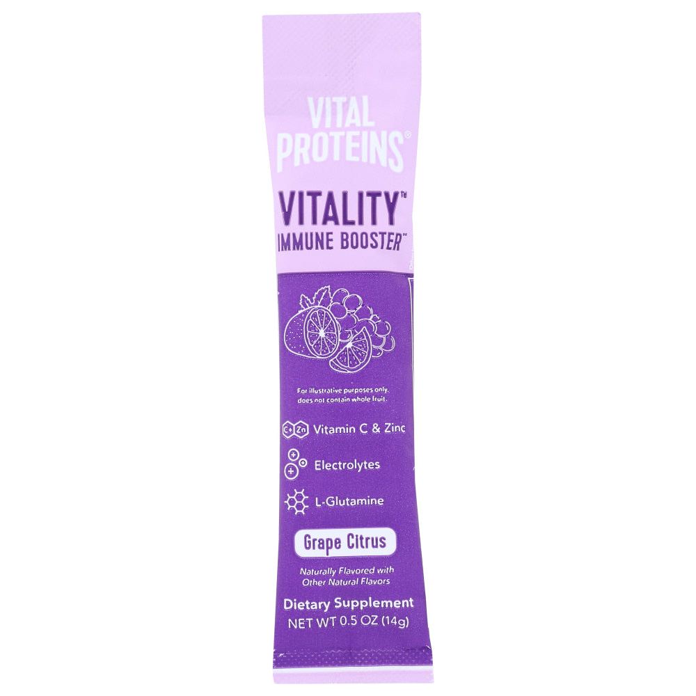 VITAL PROTEINS: Vitality Immune Booster Grape Citrus, 14 gm
