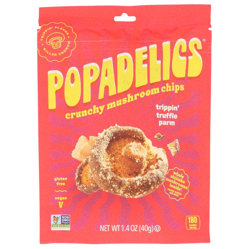 POPADELICS: Trippin Truffle Parm Mushroom Chips, 1.4 oz