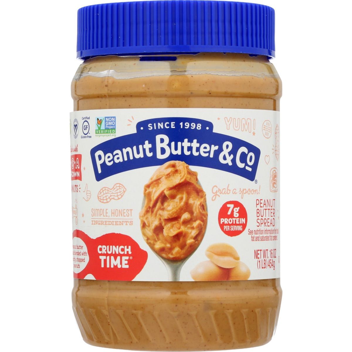 PEANUT BUTTER & CO: Crunch Time Crunchy Peanut Butter, 16 oz