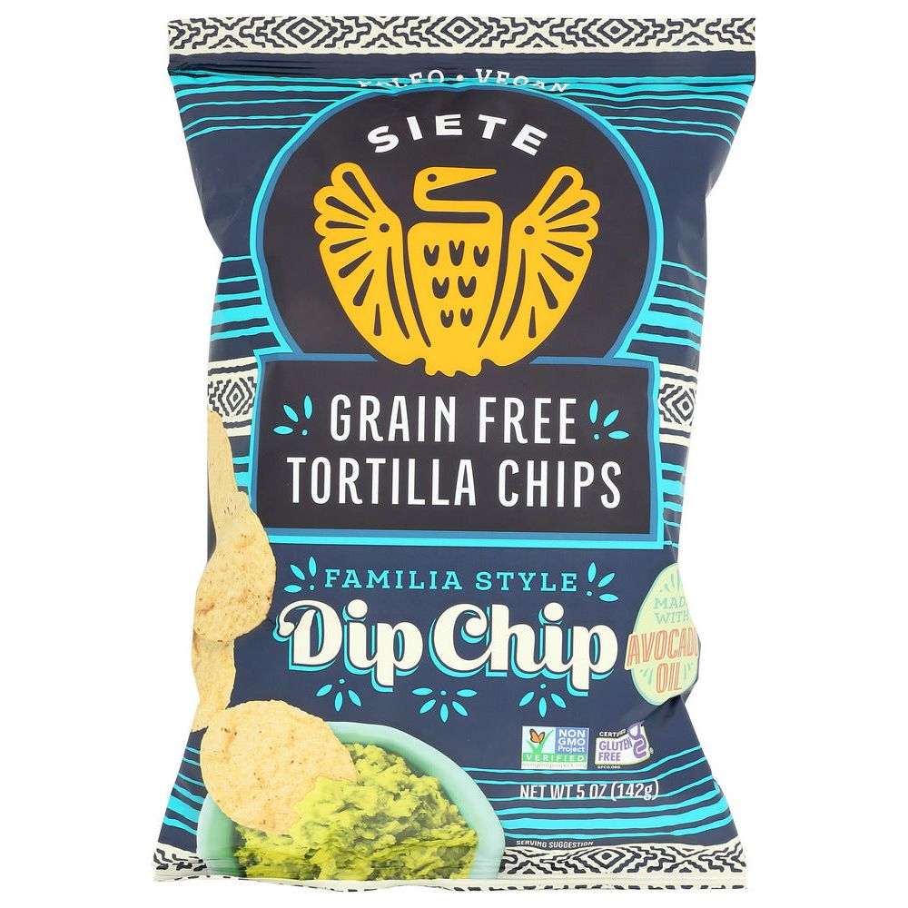 SIETE: Dip Chip Grain Free Tortilla Chips, 5 oz