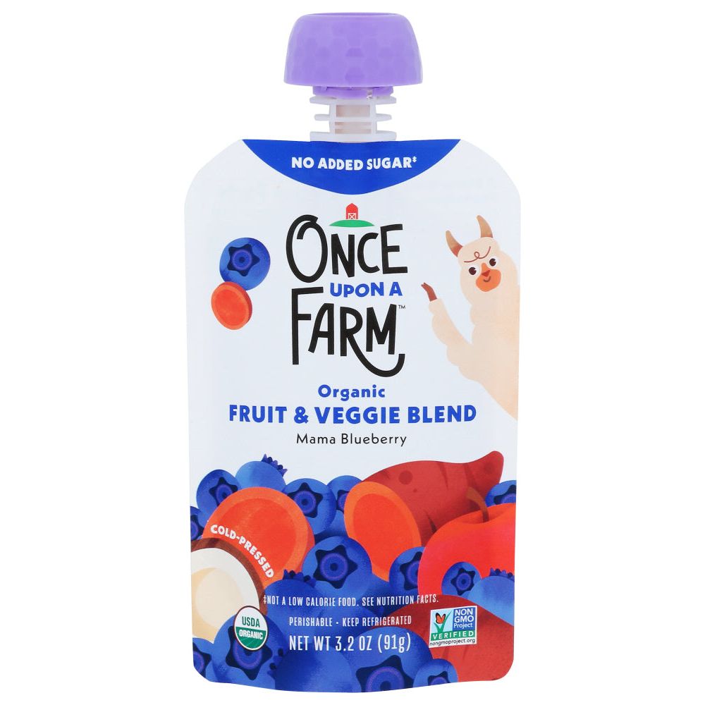 ONCE UPON A FARM: Organic Stage 2 Baby Food Mama Bear Blueberry, 3.2 oz