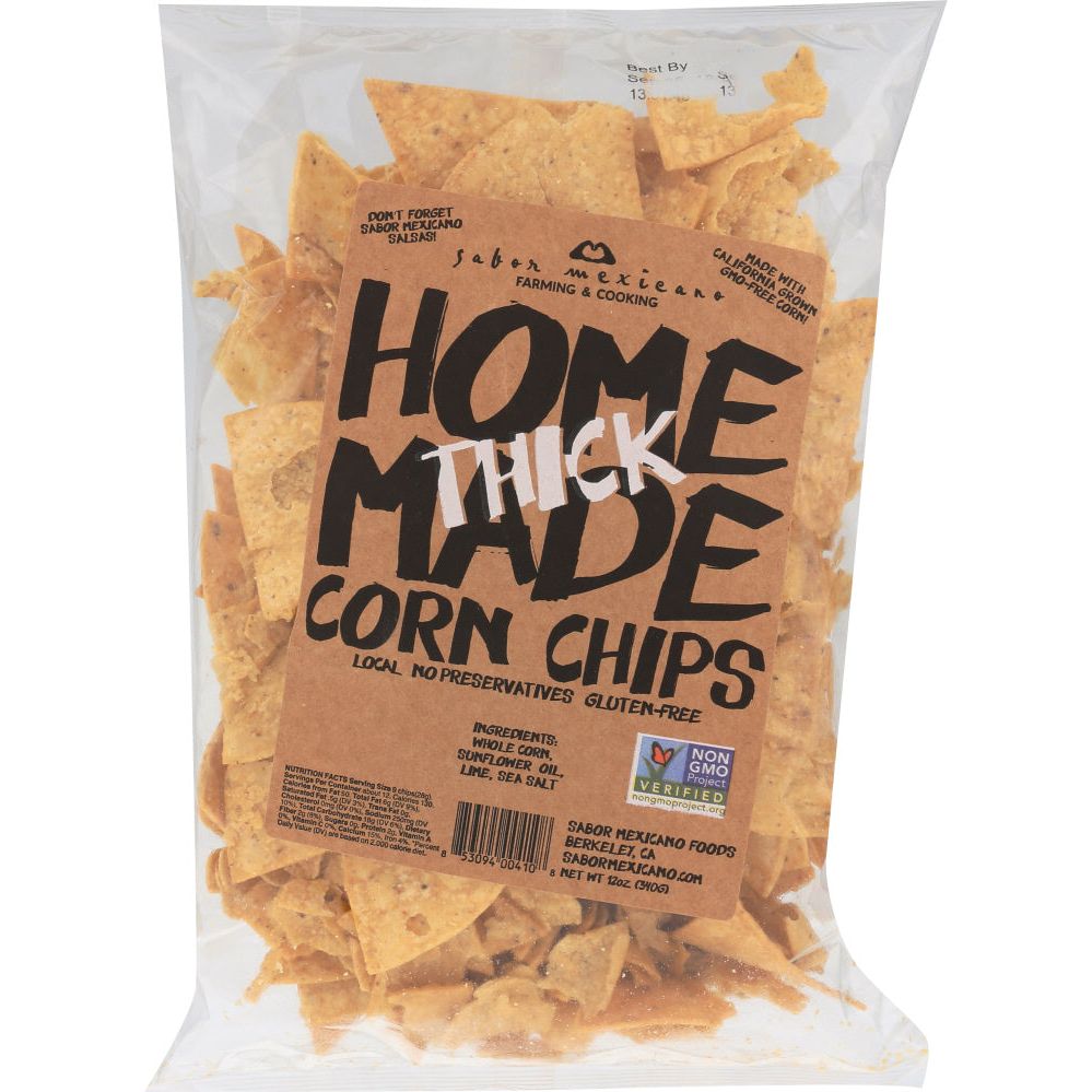 SABOR MEXICANO: Thick Homemade Tortilla Chips, 12 oz