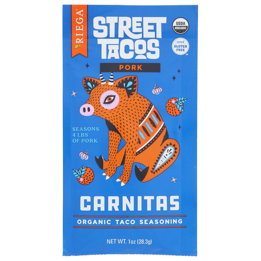 RIEGA: Carnitas Organic Taco Seasoning Mix, 1 oz