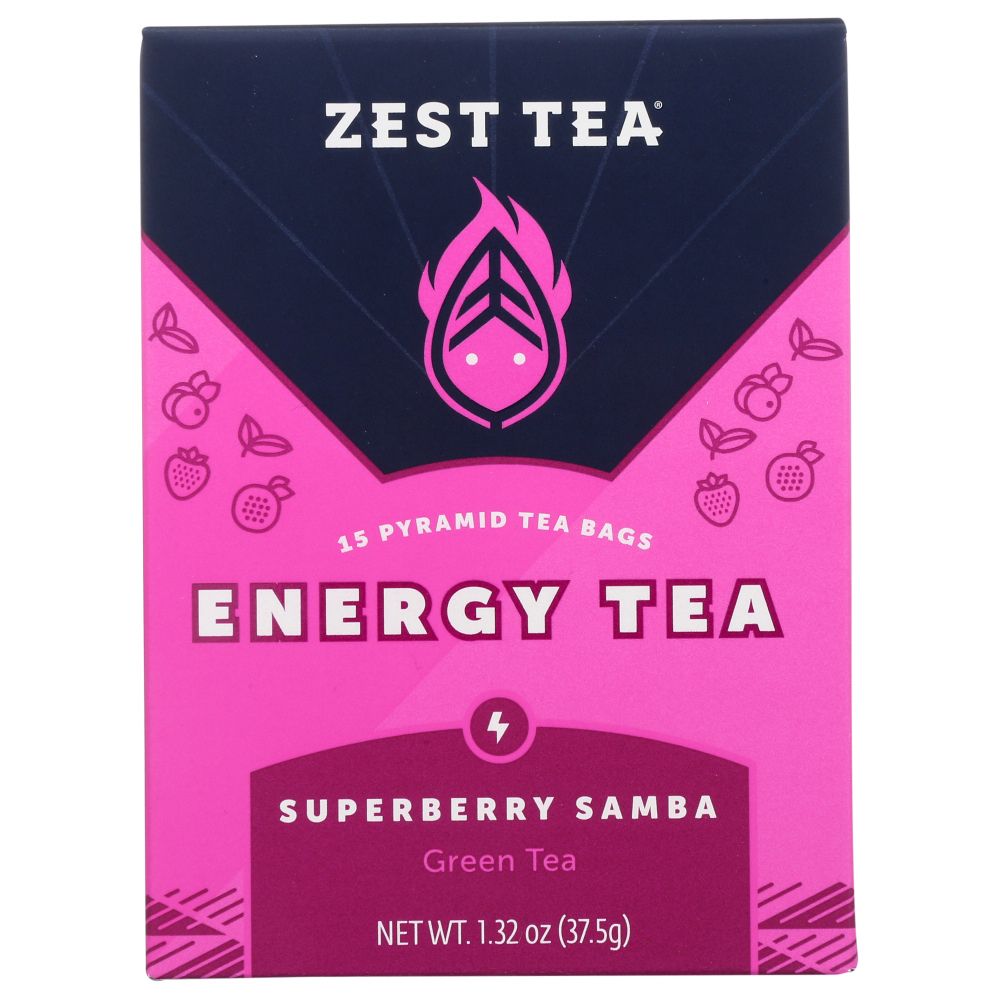 ZEST TEA: Tea Green Superbrry Samba, 1.32 oz