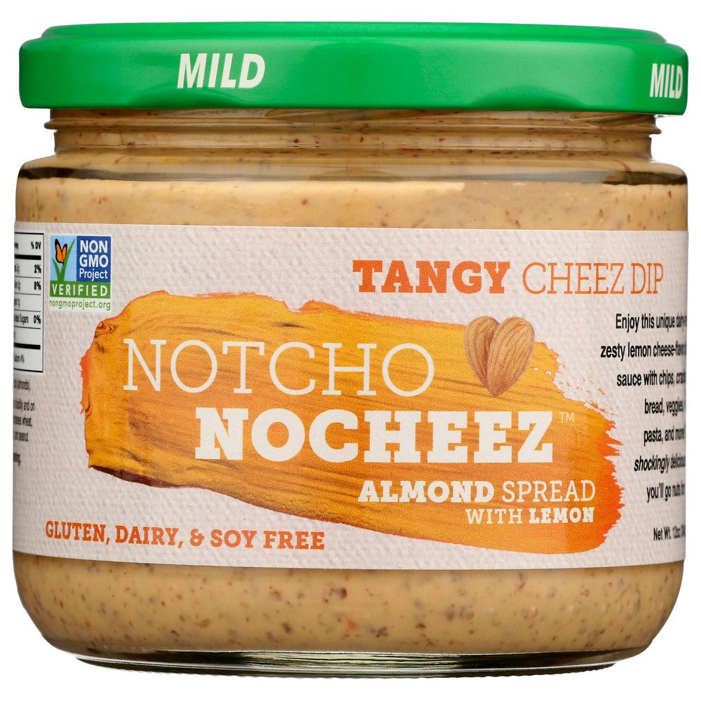 THE HAPPY VEGAN: Notcho Nocheez Almond Spread With Lemon Tangy Cheez Dip, 12 oz