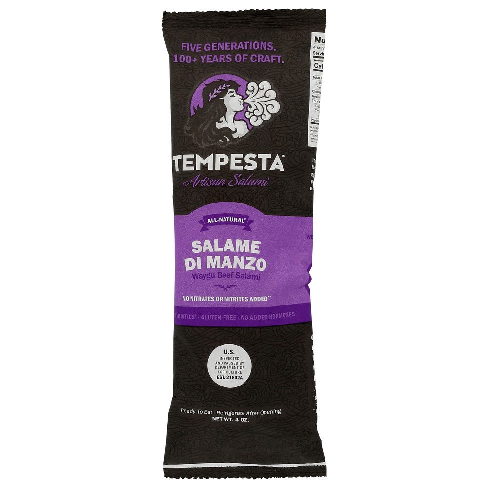 TEMPESTA ARTISAN SALAMI: Salami Di Manzo, 5.5 oz