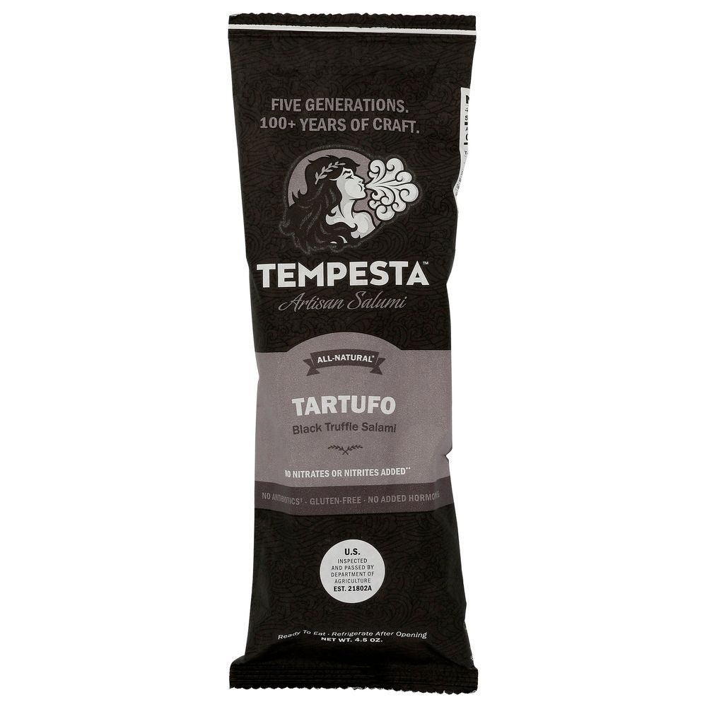 TEMPESTA ARTISAN SALAMI: Tartufo Black Truffle, 5.5 oz