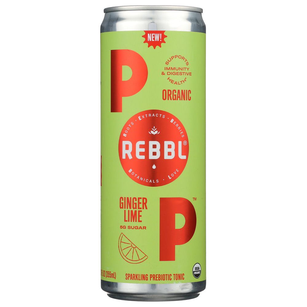 REBBL INC: Pop Ginger Lime, 12 fo