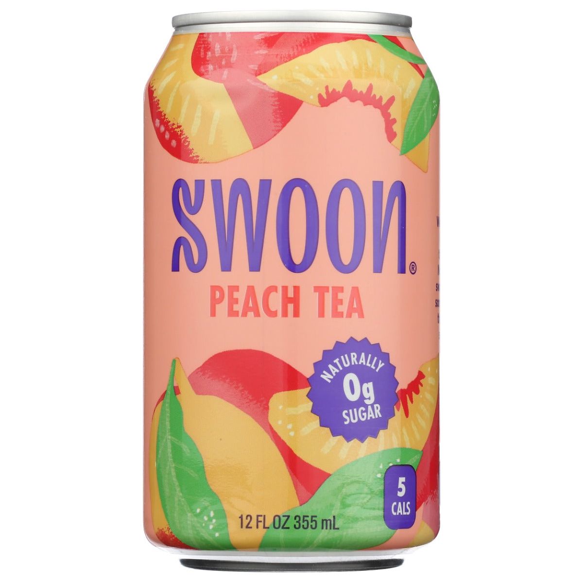 SWOON: Tea Peach Iced Zero Sugar, 12 fo