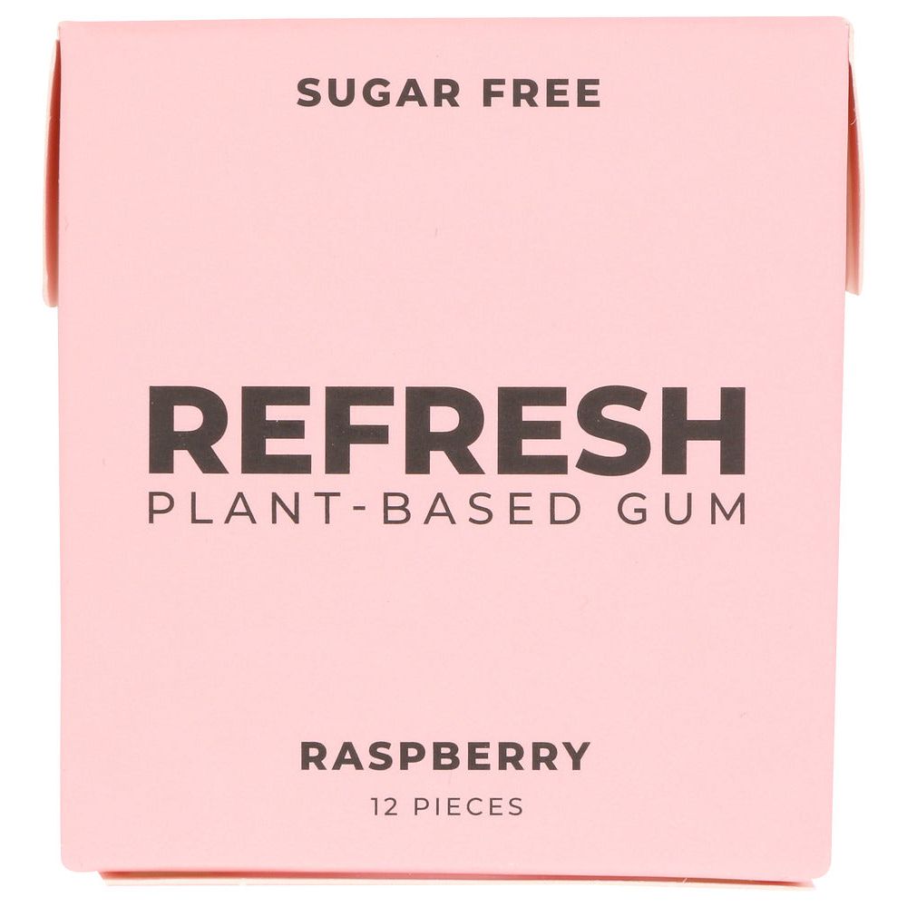REFRESH GUM: Gum Raspberry, 12 pc
