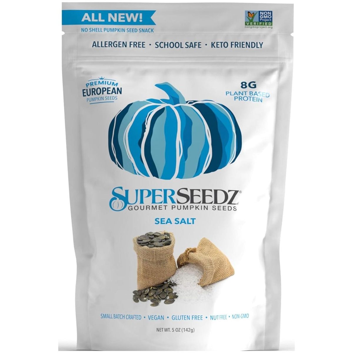 SUPER SEEDZ: Pumpkin Seed Sea Salt, 5 oz