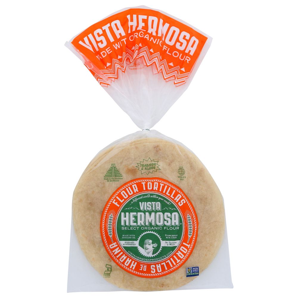 VISTA HERMOSA: Vegan Flour Tortillas, 12 oz