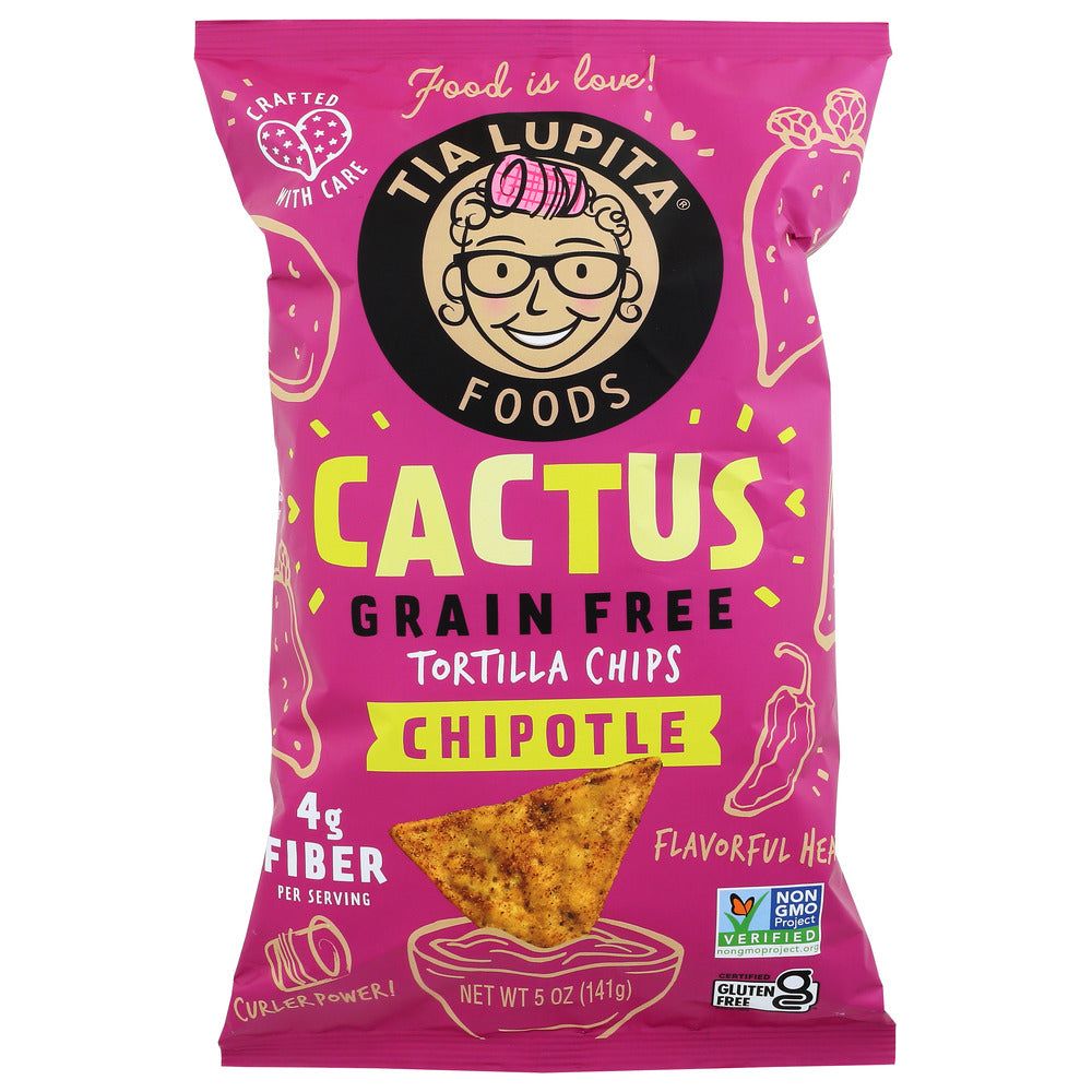 TIA LUPITA FOODS: Cactus Tortilla Chips Chipotle, 5 oz