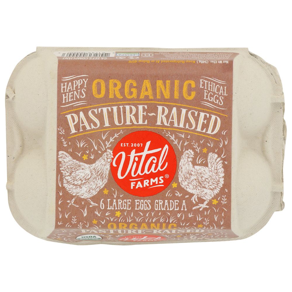 VITAL FARMS: Organic Pasture Raised Large Egg, 0.5 dz
