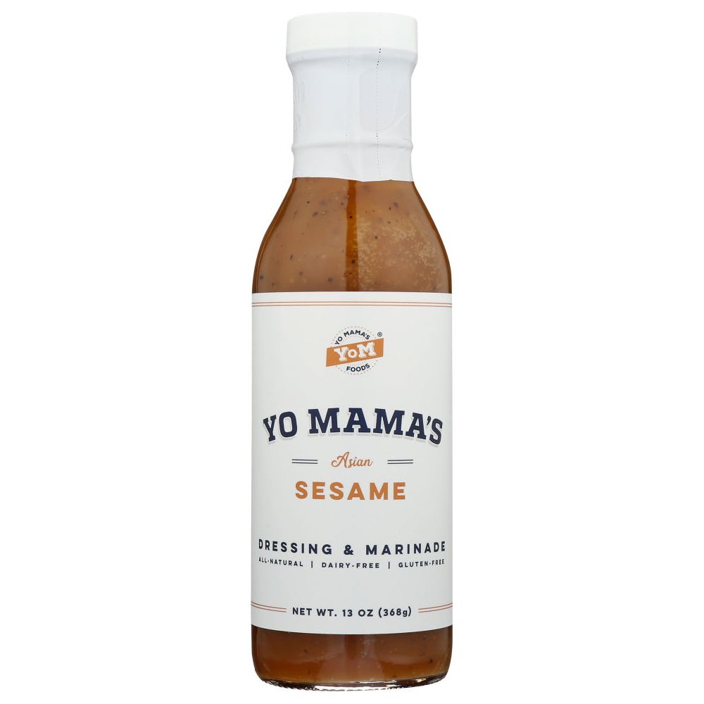 YO MAMAS FOODS: Asian Sesame Dressing And Marinade, 13 oz
