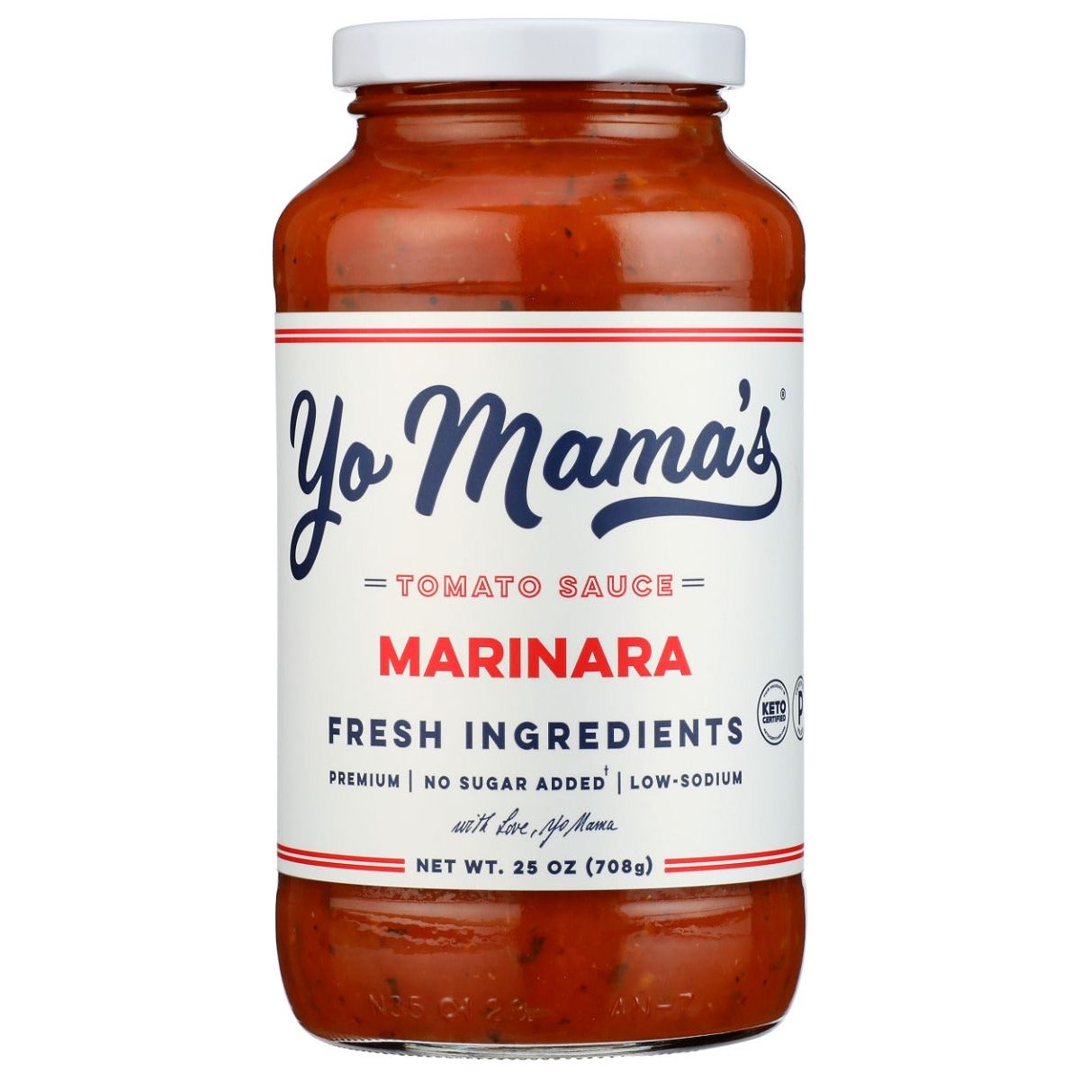 YO MAMAS FOODS: Marinara Tomato Sauce, 25 oz