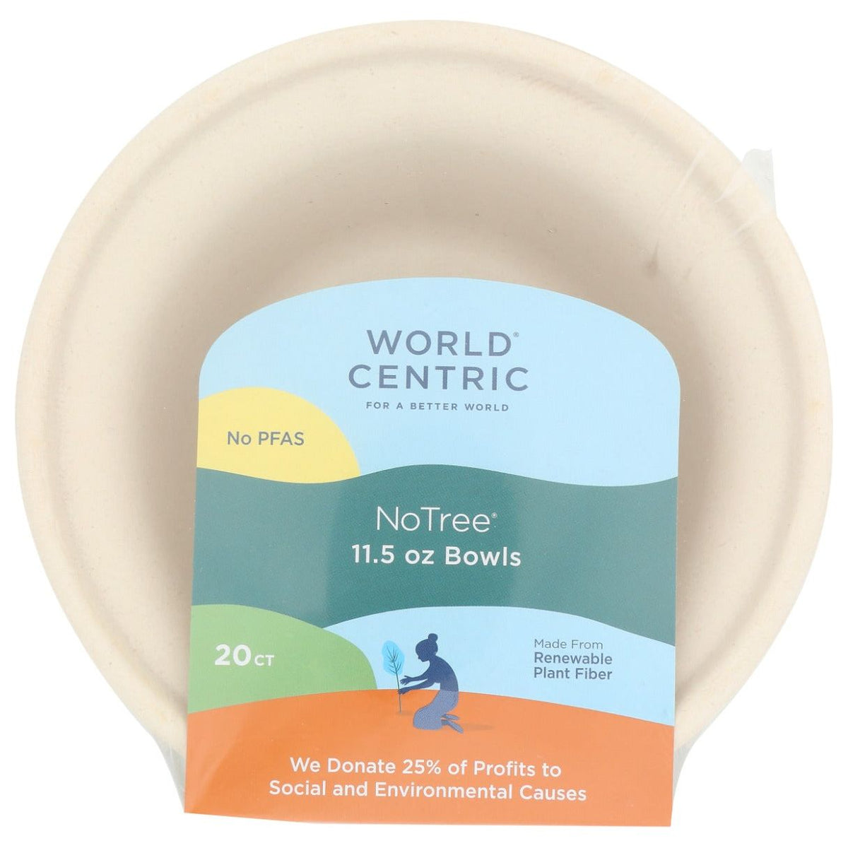 WORLD CENTRIC: Wheat Straw Bowls 20 pack, 11.5 oz