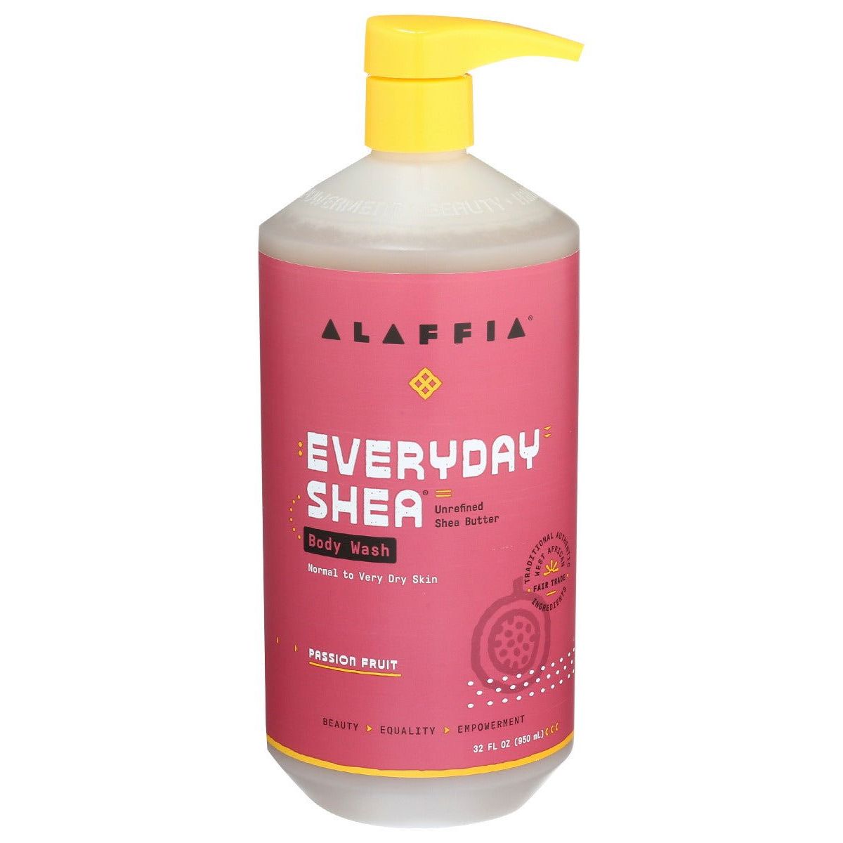 ALAFFIA: Body Wash Shea Passion Fruit, 32 fo - #tag1# - #tag2#
