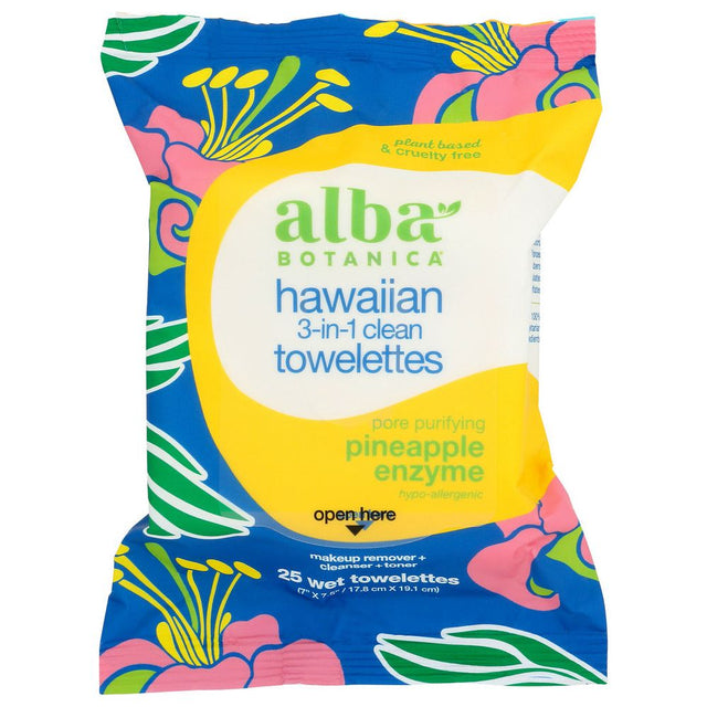 ALBA BOTANICA: Hawaiian 3 in 1 Towelettes, 7.2 oz - #tag1# - #tag2#