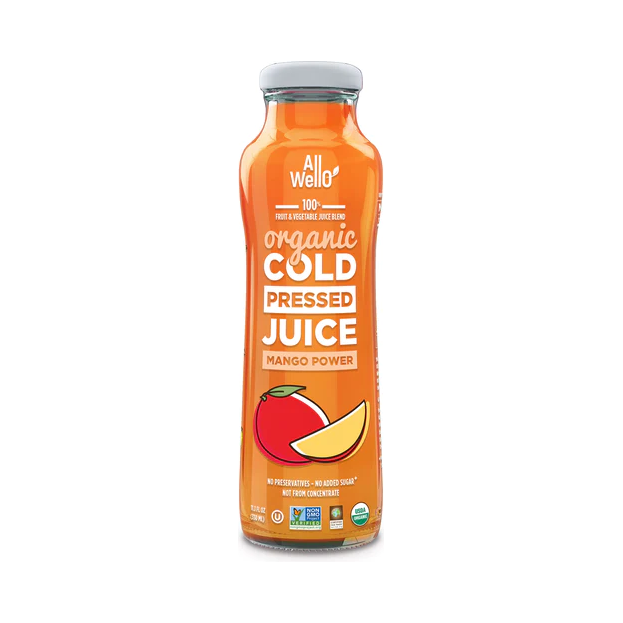 ALLWELLO: Organic Mango Power Cold Pressed Juice, 11.1 fo - #tag1# - #tag2#