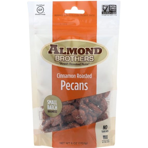 ALMOND BROTHERS: Cinnamon Roasted Pecans, 6 oz - #tag1# - #tag2#
