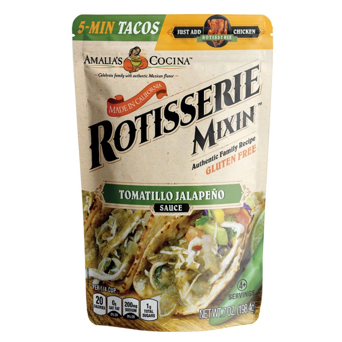 AMALIAS COCINA: Rotisserie Mixinn Tomatillo Jalapeño Sauce, 7 oz - #tag1# - #tag2#