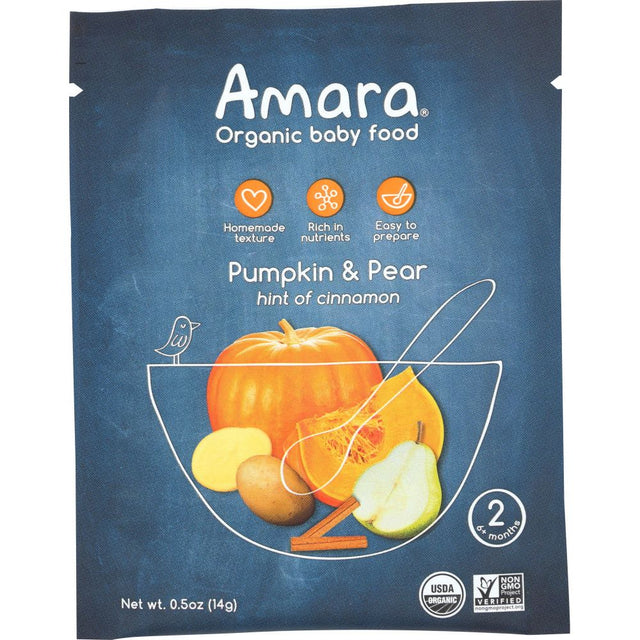 AMARA: Pumpkin And Pear Organic Baby Food, 1 ea - #tag1# - #tag2#