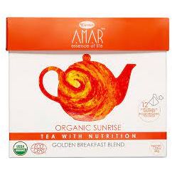AMAR ESSENCE OF LIFE TEA WITH NUTRITION: Tea Gldn Brkfst Blnd Org, 1.32 oz - #tag1# - #tag2#