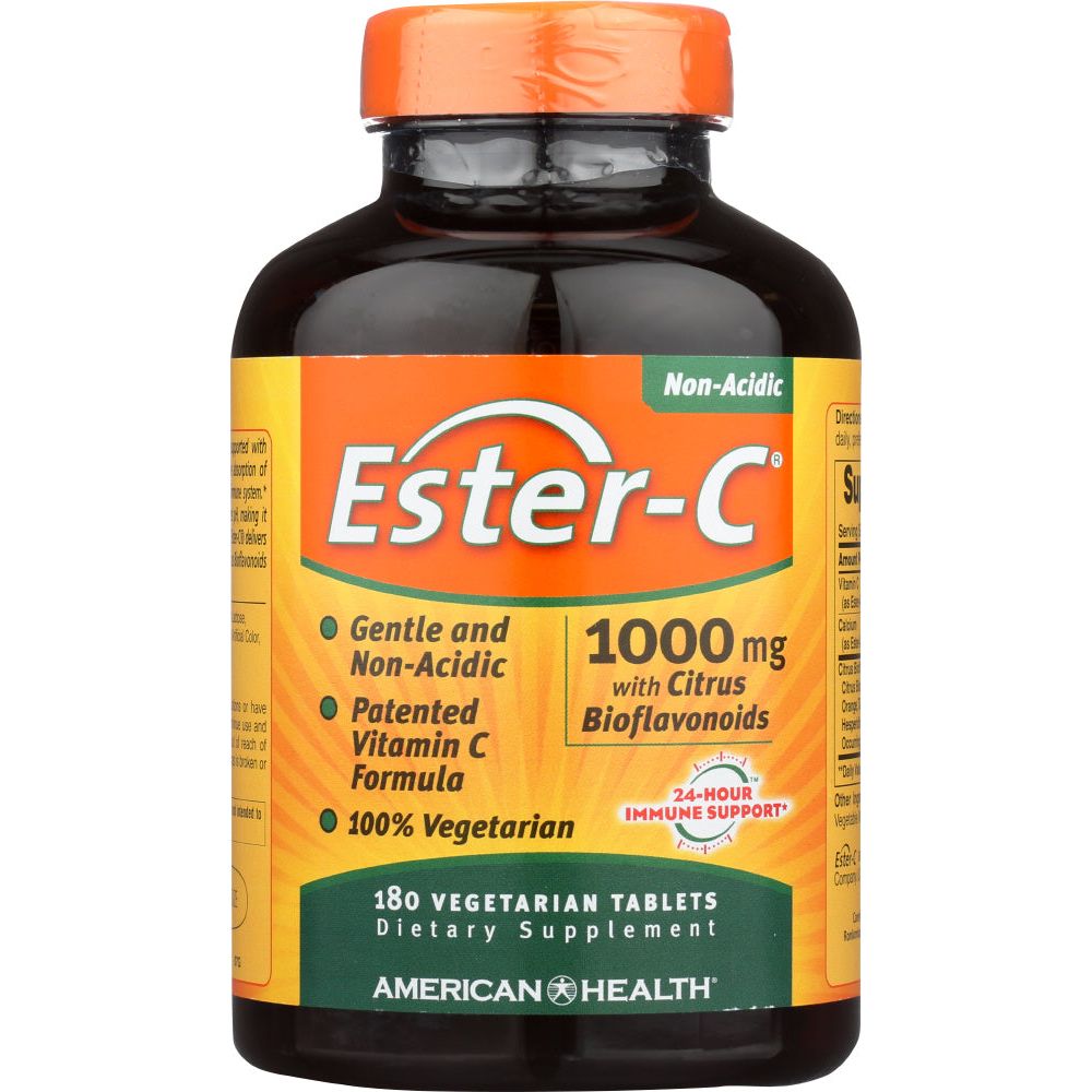 AMERICAN HEALTH: Ester-C 1000 mg with Citrus Bioflavonoids, 180 Vegetarian Tablets - #tag1# - #tag2#