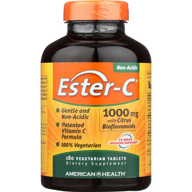 AMERICAN HEALTH: Ester-C 1000 mg with Citrus Bioflavonoids, 180 Vegetarian Tablets - #tag1# - #tag2#