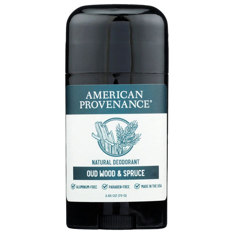 AMERICAN PROVENANCE: Oud Wood and Spruce Deodorant, 2.65 oz - #tag1# - #tag2#
