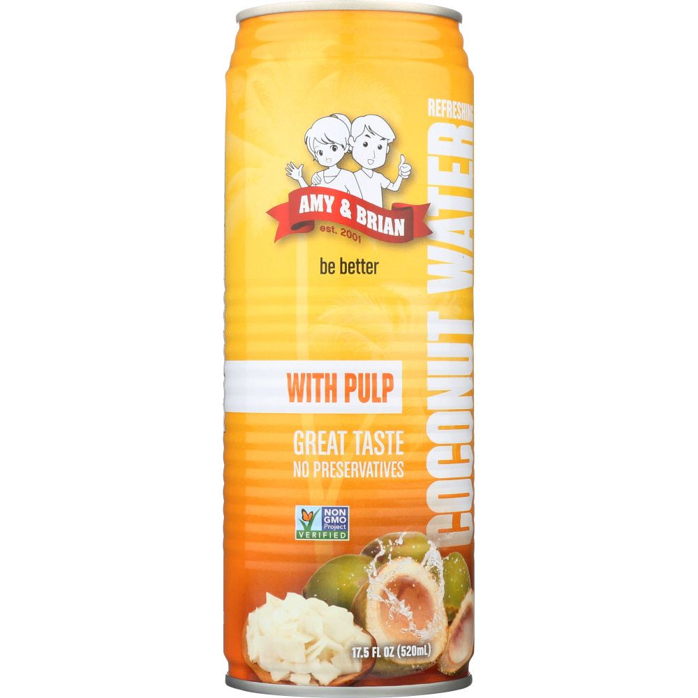 AMY AND BRIAN: Coconut Juice with Pulp, 17.5 oz - #tag1# - #tag2#