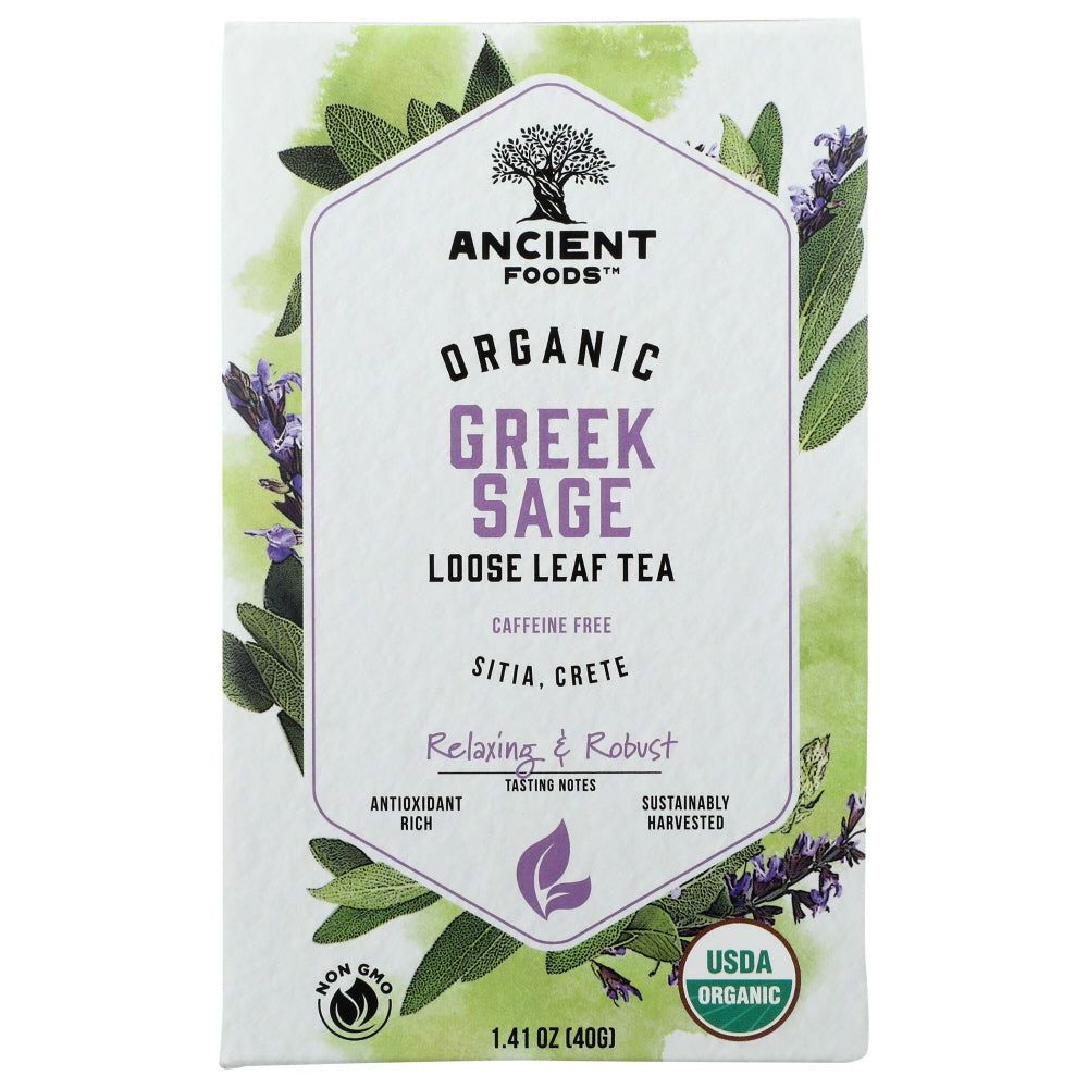 ANCIENT FOODS: Organic Sage Herbal Tea, 40 gm - #tag1# - #tag2#