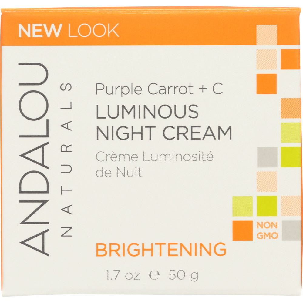 ANDALOU NATURALS: Luminous Night Cream Purple Carrot + C Brightening, 1.7 Oz - #tag1# - #tag2#