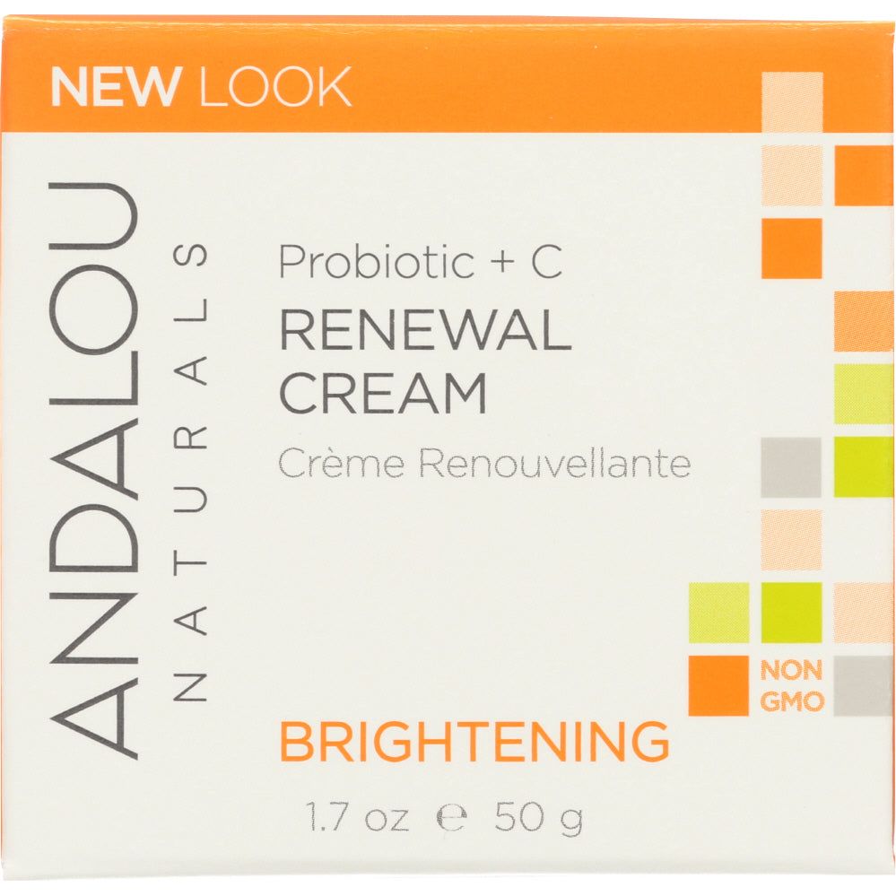 ANDALOU NATURALS:  Renewal Cream Probiotic + C Brightening, 1.7 oz - #tag1# - #tag2#