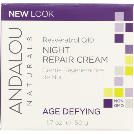 ANDALOU NATURALS: Resveratrol Q10 Night Repair Cream Age-Defying, 1.7 Oz - #tag1# - #tag2#