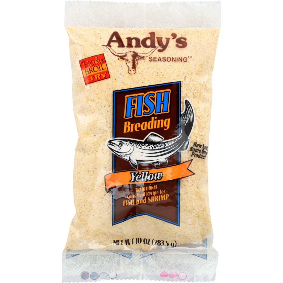 ANDYS SEASONING: Yellow Fish Breading, 10 oz - #tag1# - #tag2#