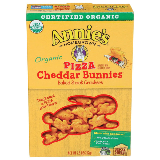 ANNIES HOMEGROWN: Organic Pizza Cheddar Bunnies, 7.5 oz - #tag1# - #tag2#