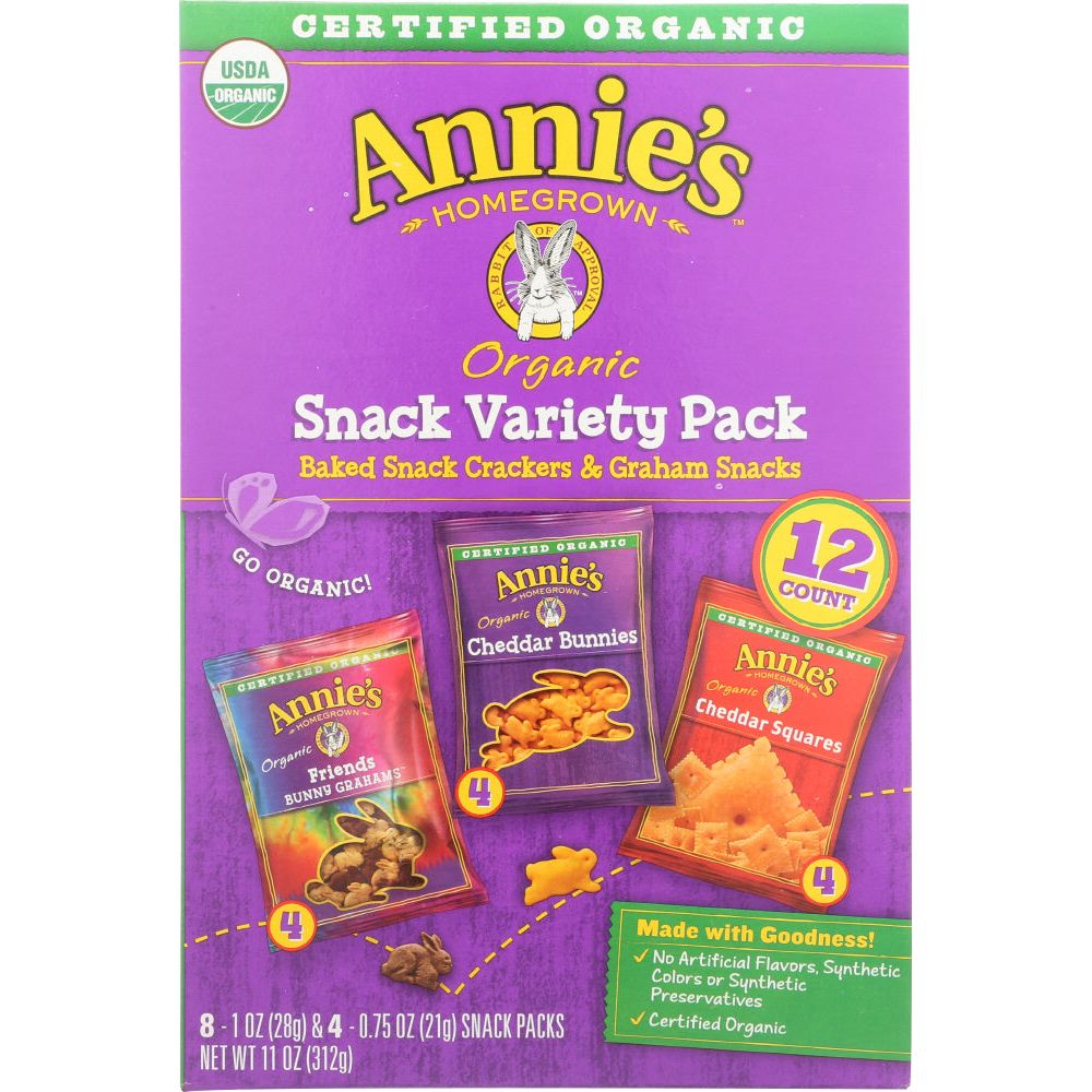 ANNIES HOMEGROWN: Organic Snack Variety Pack 12Ct, 11 oz - #tag1# - #tag2#