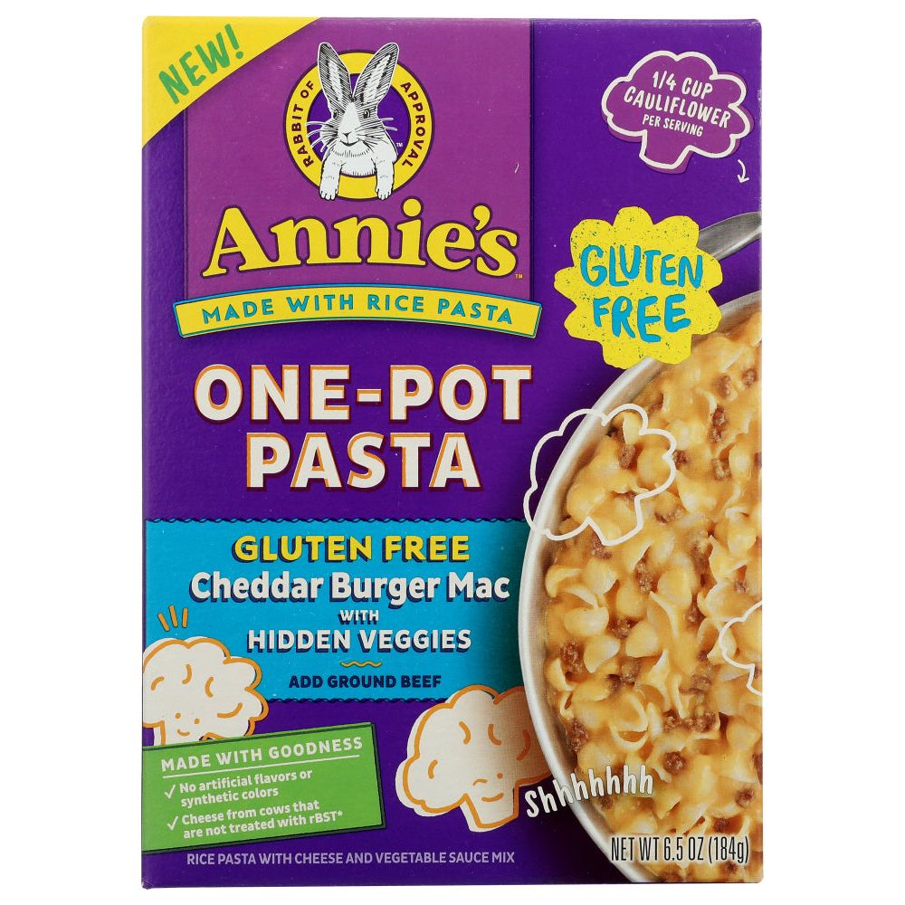 ANNIES HOMEGROWN: Pasta Cheddar Burger Mac, 6.5 oz - #tag1# - #tag2#