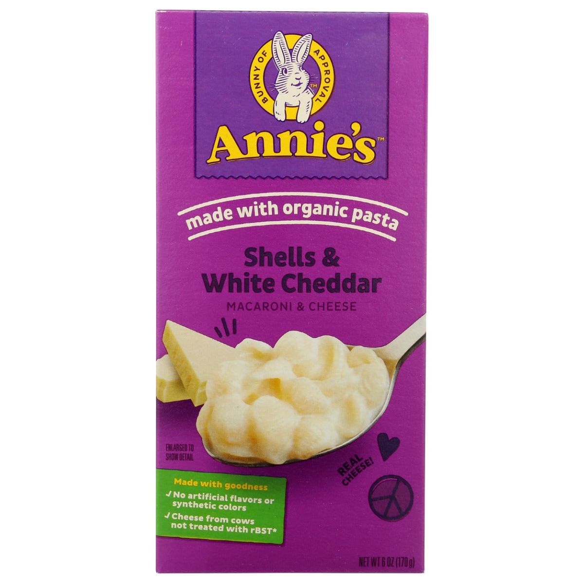 ANNIES HOMEGROWN: Shells and White Cheddar Mac and Cheese, 6 oz - #tag1# - #tag2#