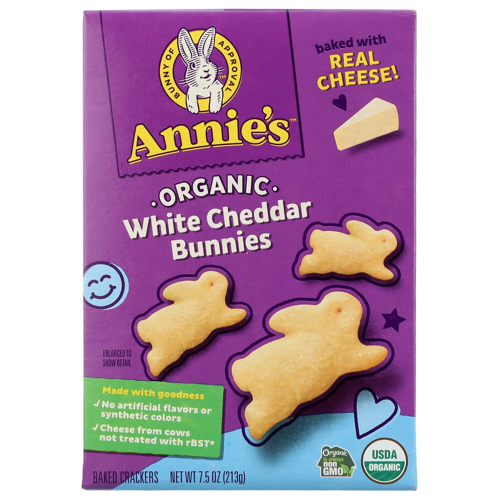 ANNIE'S HOMEGROWN: Organic White Cheddar Bunnies, 7.5 oz - #tag1# - #tag2#
