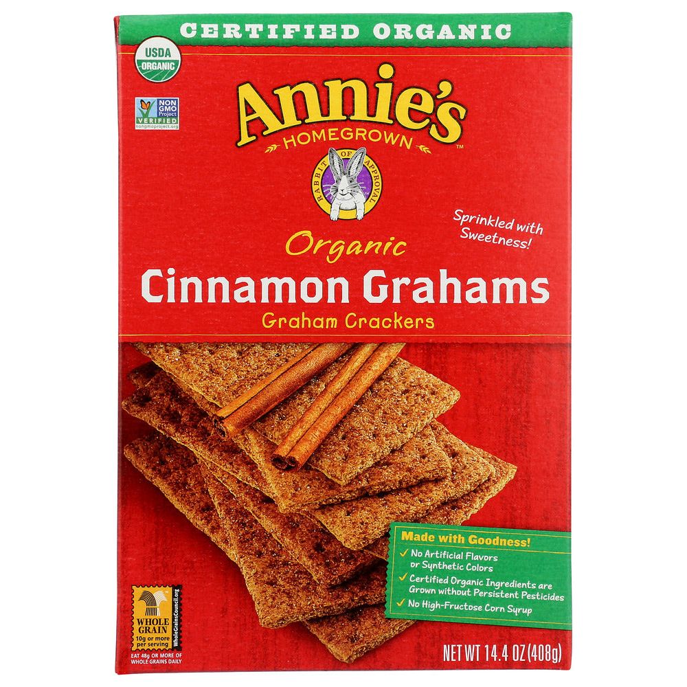 ANNIE'S HOMEGROWN: Organic Whole Grain Grahams Cinnamon Crackers, 14.4 oz - #tag1# - #tag2#
