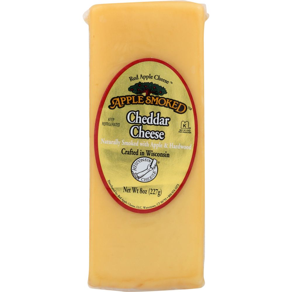 APPLE SMOKED CHEESE: Smoked Cheddar Cheese, 8 oz - #tag1# - #tag2#