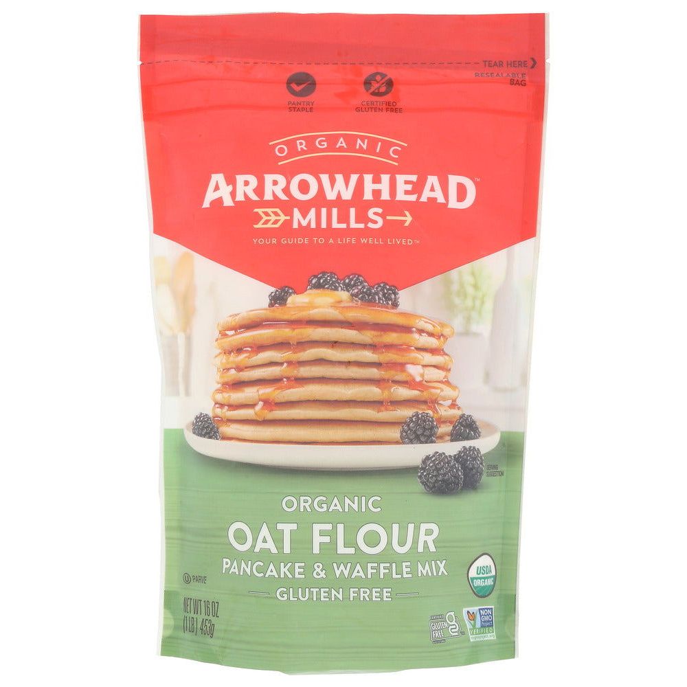 ARROWHEAD MILLS: Organic Oat Flour Pancake Waffle Mix, 16 oz - #tag1# - #tag2#