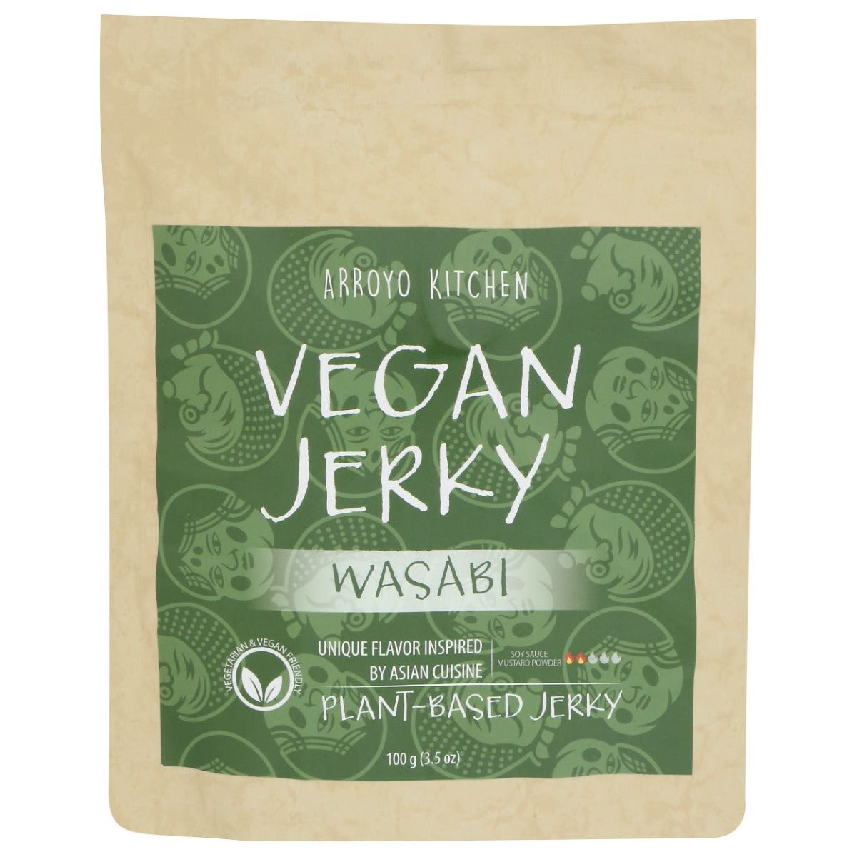 ARROYO KITCHEN: Jerky Plant Based Wasabi, 3.5 OZ - #tag1# - #tag2#