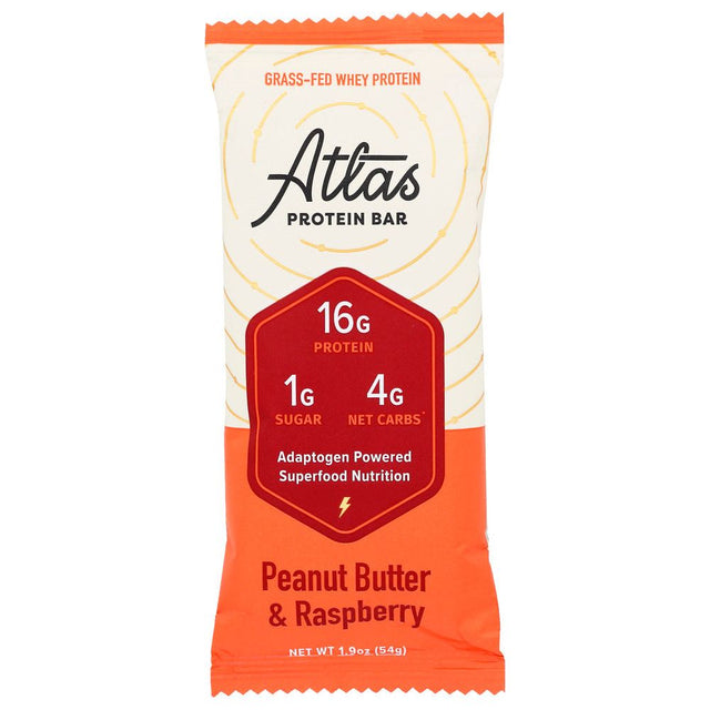 ATLAS BARS: Peanut Butter and Raspberry Protein Bar, 1.9 oz - #tag1# - #tag2#