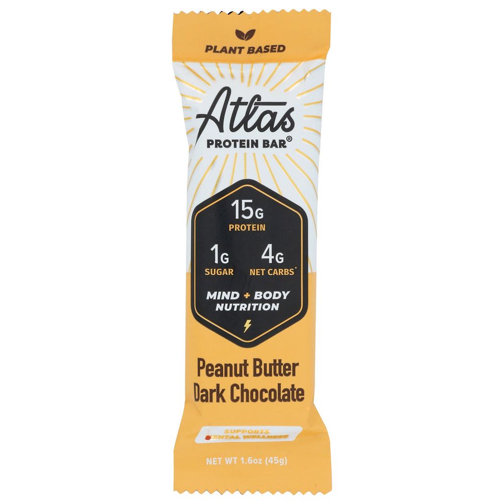ATLAS PLANT BASED BAR: Peanut Butter Dark Chocolate Bar, 1.6 oz - #tag1# - #tag2#