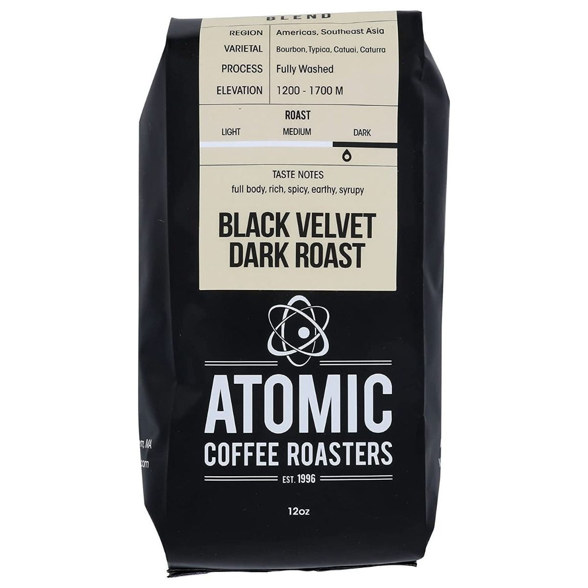 ATOMIC COFFEE ROASTERS: Dark Roast Black Velvet Coffee, 12 oz - #tag1# - #tag2#