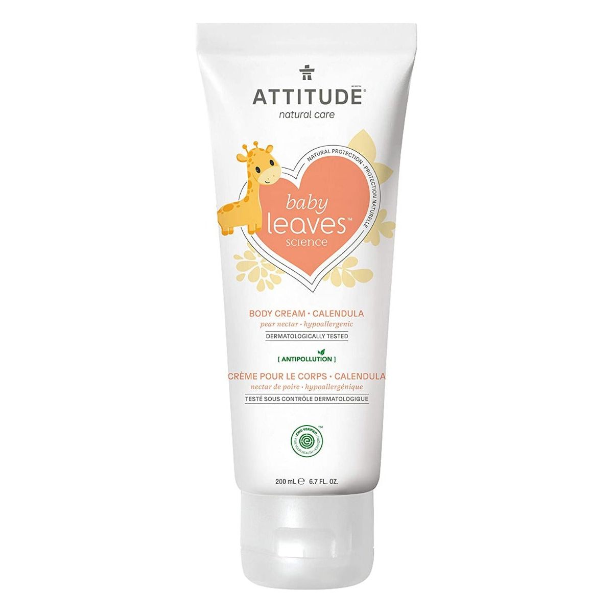 ATTITUDE: Baby Leaves Pear Nectar Calendula Body Cream, 6.7 oz - #tag1# - #tag2#